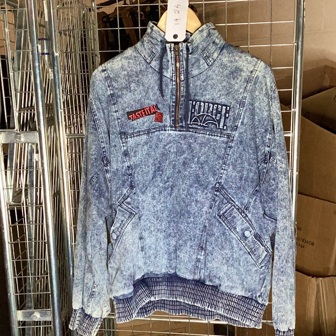 90s Nike Air Force Acid Wash Denim Jacket (M)
