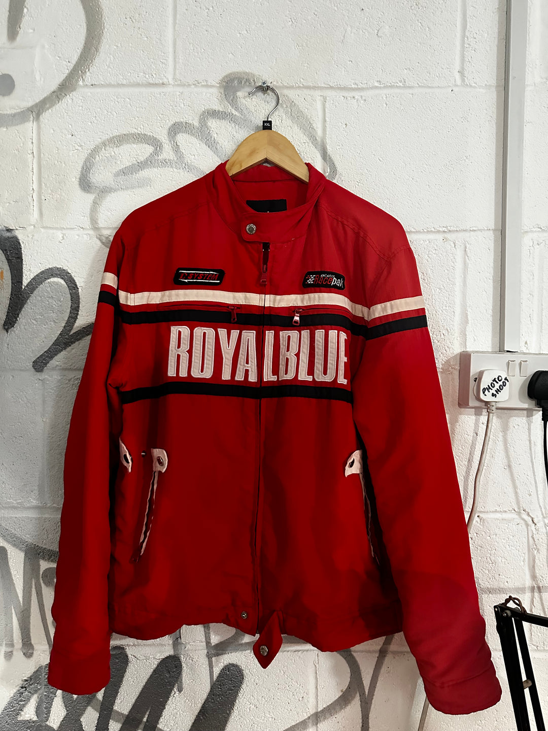 Vintage RoyalBlue Racing Jacket (XXL)