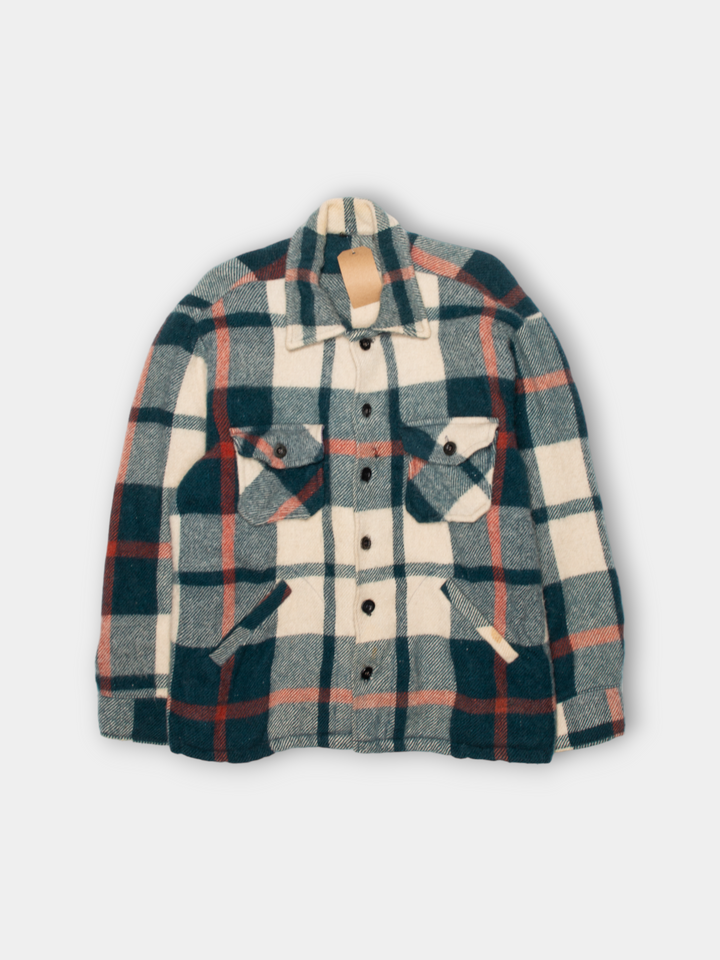 60s Mohair Flannel Shirt Jacket (M)