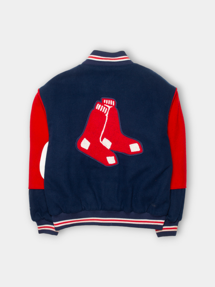 90s Boston Red Sox Fleece Varsity Jacket (M)