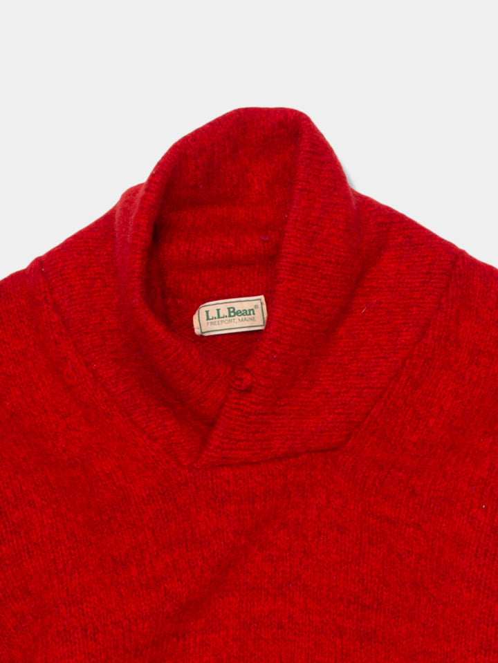90s L.L. Bean Red Shawl Sweater (S)