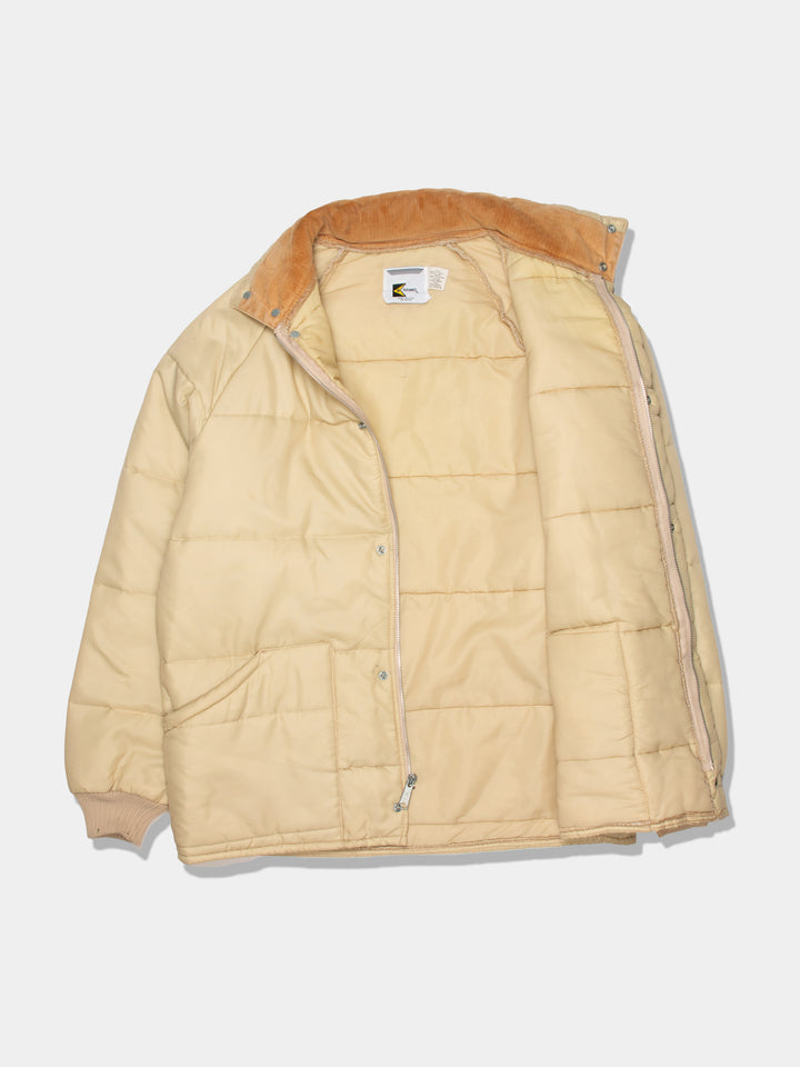70s K Brand Cream Puffer Jacket (XL)