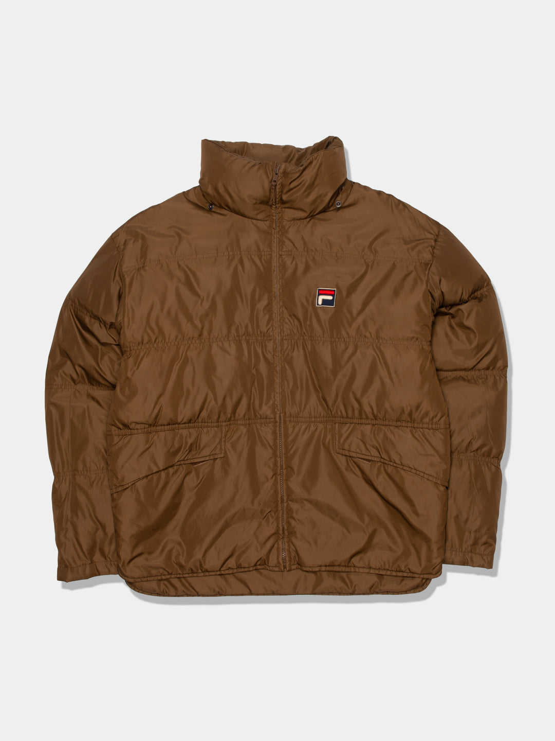 90s FILA Brown Puffer Jacket (M)