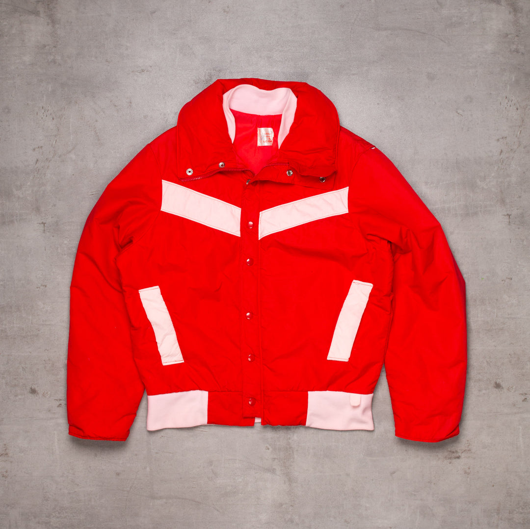 70s Deep Red Ski Jacket (M)