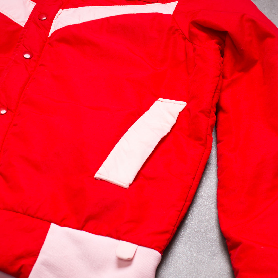 70s Deep Red Ski Jacket (M)