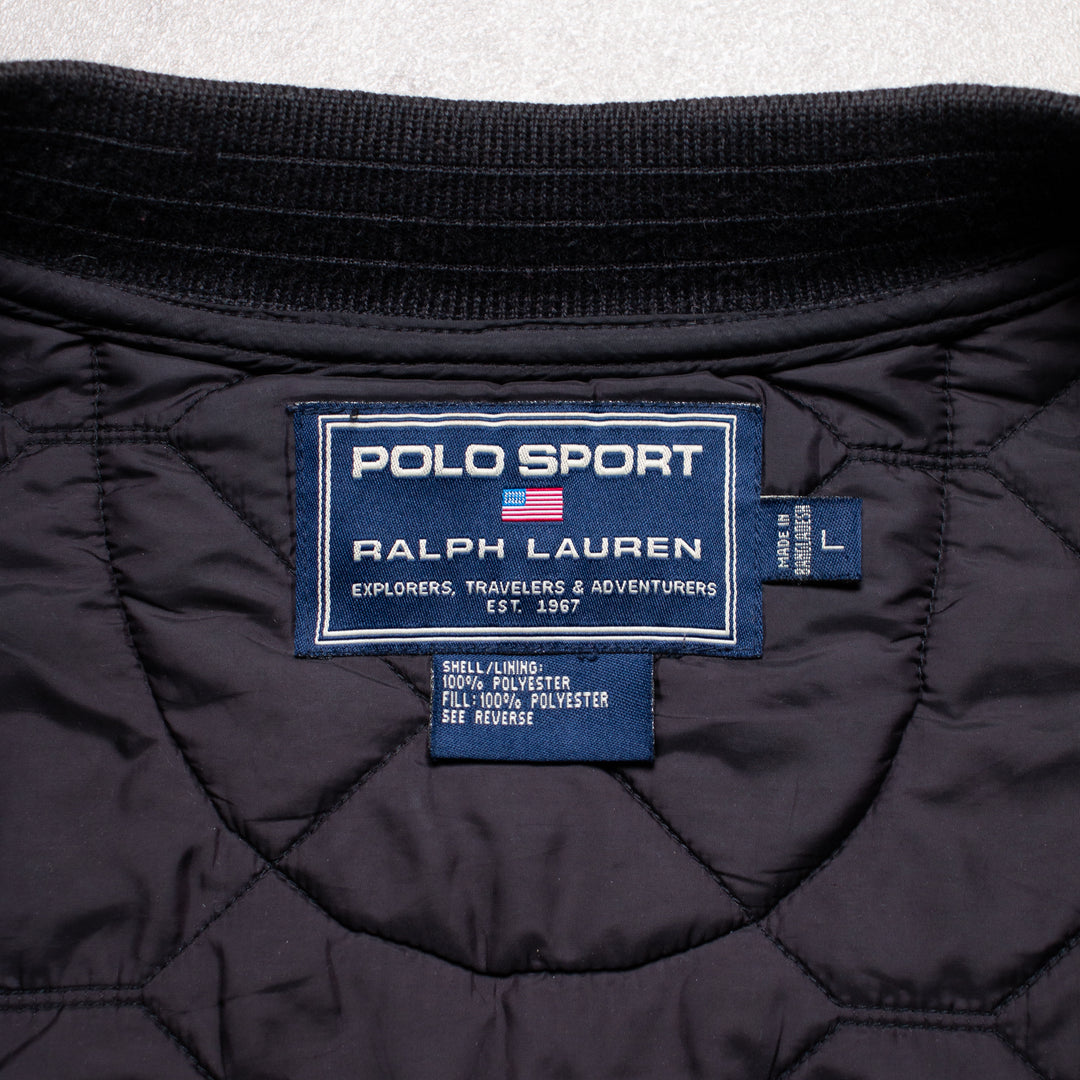 90s Polo Sport Black Out Puffer (L)
