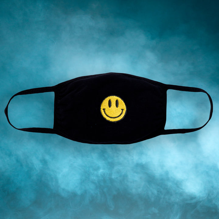 Smiley Embroidered Face Mask