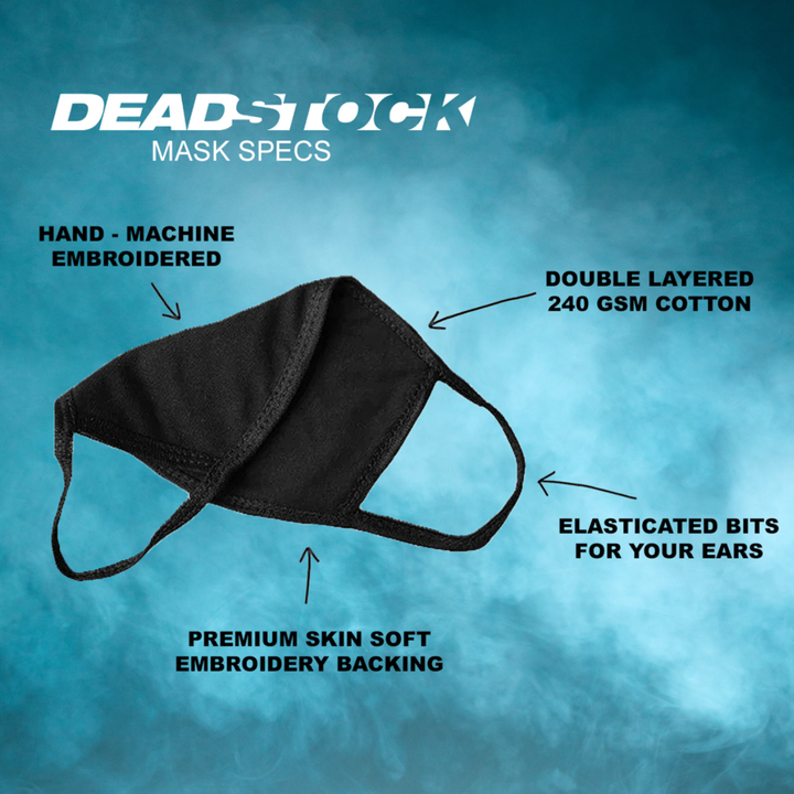 Faux-lex Embroidered Face Mask